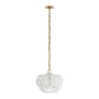 Visual Comfort Loire 16" Petite Chandelier with White Strie Glass by AERIN Gild