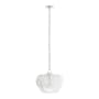 Visual Comfort Loire 16" Petite Chandelier with White Strie Glass by AERIN Polished Nickel