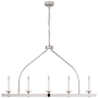 Visual Comfort Launceton 52" Large Linear Chandelier by E.F. Chapman Polished Nickel