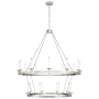 Visual Comfort Launceton 53" Grande Two Tiered Chandelier by Champan & Myers Polished Nickel