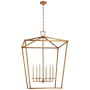 Visual Comfort Darlana 51" XXL Lantern by Chapman & Myers Gilded Iron
