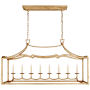 Visual Comfort Fancy Darlana 52" Large Linear Chandelier by E.F. Chapman Gilded Iron