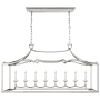 Visual Comfort Fancy Darlana 52" Large Linear Chandelier by E.F. Chapman Polished Nickel