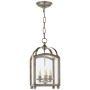 Visual Comfort Arch Top 8" Mini Lantern with Clear Glass by E. F. Chapman Antique Nickel