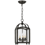 Visual Comfort Arch Top 8" Mini Lantern with Clear Glass by E. F. Chapman Bronze
