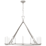 Visual Comfort Darlana 50" Extra Large Single Ring Chandelier by Chapman & Myers Polished Nickel