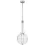 Visual Comfort Gracie 13" Medium Captured Globe LED Pendant with Clear Glass by Chapman & Myers Polished Nickel / Clear Glass