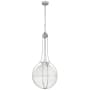 Visual Comfort Gracie 19" Large Captured Globe LED Pendant with Clear Glass by Chapman & Myers Polished Nickel / Clear Glass