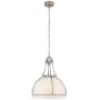 Visual Comfort Gracie 19" Large Dome LED Pendant by Chapman & Myers Antique Nickel / White Glass