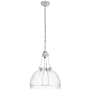 Visual Comfort Gracie 19" Large Dome LED Pendant by Chapman & Myers Polished Nickel / Clear Glass