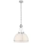 Visual Comfort Gracie 19" Large Dome LED Pendant by Chapman & Myers Polished Nickel / White Glass