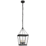 Visual Comfort Launceton 26" Small Square Lantern with Clear Glass by E.F. Chapman Bronze