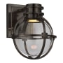 Visual Comfort Gracie 9" Single LED Sconce with Clear Glass by Chapman & Myers Bronze / Clear Glass