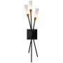 Visual Comfort Stellar 24" LED Tail Sconce by Chapman & Myers Matte Black / Antique Brass