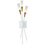 Visual Comfort Stellar 24" LED Tail Sconce by Chapman & Myers Matte White / Antique Brass
