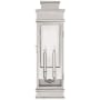 Visual Comfort Linear 29" Large Wall Lantern with Clear Glass by E.F. Chapman Polished Nickel