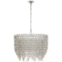 Visual Comfort Milazzo 29" Medium Crystal Waterfall Chandelier by Julie Neill Burnished Silver Leaf / Crystal