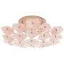 Visual Comfort Leighton 20" Medium Flush Mount with Tinted Glass by kate spade NEW YORK Polished Nickel / Blush Tinted Glass