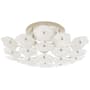 Visual Comfort Leighton 20" Medium Flush Mount with Tinted Glass by kate spade NEW YORK Polished Nickel / Cream Tinted Glass