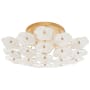 Visual Comfort Leighton 20" Medium Flush Mount with Tinted Glass by kate spade NEW YORK Soft Brass / Cream Tinted Glass