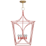 Visual Comfort Cavanagh 32" Medium Lantern by kate spade NEW YORK Coral / Gild