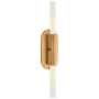 Visual Comfort Rousseau 15" Medium Bath Sconce by Kelly Wearstler Antique Burnished Brass / Etched Crystal