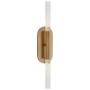 Visual Comfort Rousseau 15" Medium Bath Sconce by Kelly Wearstler Antique Burnished Brass / Seeded Glass