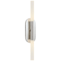 Visual Comfort Rousseau 15" Medium Bath Sconce by Kelly Wearstler Polished Nickel / Etched Crystal