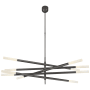 Visual Comfort Rousseau 50" Grande Articulating Chandelier by Kelly Wearstler Bronze / Etched Crystal
