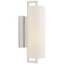 Visual Comfort Bowen 16" Medium Sconce with Linen Shade by Ian K. Fowler Polished Nickel