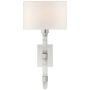 Visual Comfort Adaline 15" Small Tail Quartz Sconce by Suzanne Kasler Polished Nickel