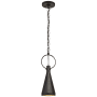 Visual Comfort Limoges 19" Small Pendant by Suzanne Kasler Natural Rusted Iron / Aged Iron