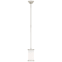 Visual Comfort Calliope 10" Mini Pendant with White Glass by Thomas O'Brien Polished Nickel