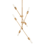Visual Comfort Axis 6 Light 35" Wide Abstract Sputnik Chandelier Satin Brass