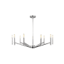 Visual Comfort Vector 9 Light 36" Wide Chandelier Chrome