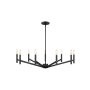 Visual Comfort Vector 9 Light 36" Wide Chandelier Midnight Black