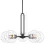 Visual Comfort Codyn 5 Light 26" Wide Chandelier with Clear Glass Shades Midnight Black