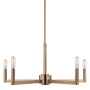 Visual Comfort Fullton 5 Light 24" Wide Chandelier Satin Brass