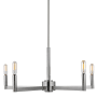 Visual Comfort Fullton 5 Light 24" Wide Chandelier Brushed Nickel