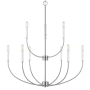 Visual Comfort Greenwich 9 Light 32" Wide Chandelier Brushed Nickel