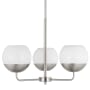 Visual Comfort Alvin 3 Light 20" Wide Chandelier with Frosted Glass Shades Brushed Nickel