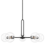 Visual Comfort Codyn 5 Light 34" Wide Chandelier with Clear Glass Shades Midnight Black
