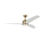 Visual Comfort Avila 60" 3 Blade Indoor LED Ceiling Fan Satin Brass