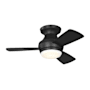 Visual Comfort Ikon 32" 3 Blade Indoor LED Ceiling Fan Midnight Black