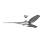 Visual Comfort Touro 60" 3 Blade Indoor LED Ceiling Fan Brushed Steel
