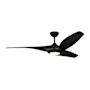 Visual Comfort Touro 60" 3 Blade Indoor LED Ceiling Fan Midnight Black