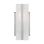 Visual Comfort Dex 10" Tall Bathroom Sconce with Frosted Glass Shade Brushed Nickel