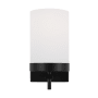 Visual Comfort Zire 8" Tall LED Bathroom Sconce Midnight Black
