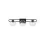 Visual Comfort Codyn 3 Light 30" Wide Vanity Light with Clear Glass Shades Midnight Black