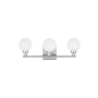 Visual Comfort Clybourn 3 Light 22" Wide Vanity Light with Frosted Glass Shades Chrome